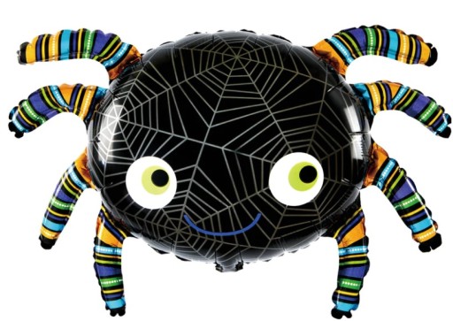 Veľký balónik z pavúčej fólie na Halloweensku dekoráciu HEL 89cm