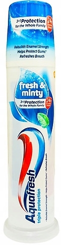 AQUAFRESH Fresh & minty zubná pasta s PUMPOU 100 ml