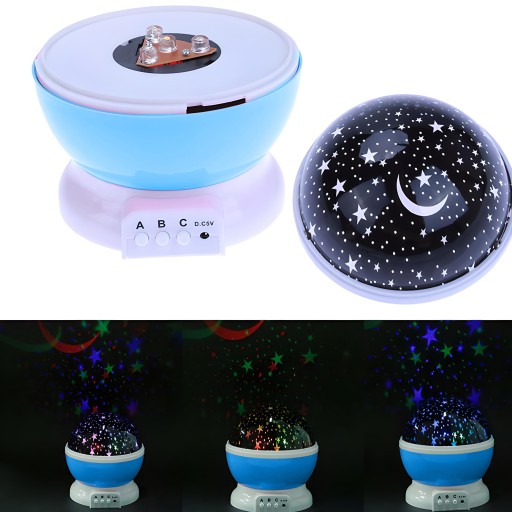 ROTAČNÁ NOČNÁ LAMPA STARS SKY PROJECTOR 2v1