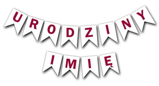Set Banner Flags Birthday Any Name Pink