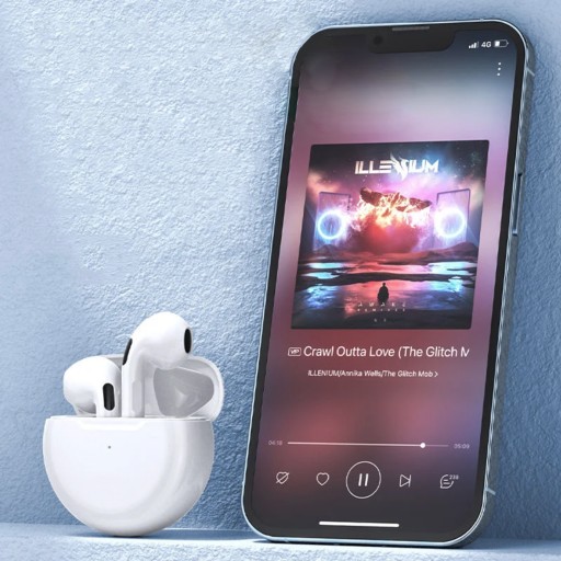 BEZDRÔTOVÉ SLÚCHADLÁ PRO 6 BLUETOOTH 5.3 + POWERBANK + KÁBEL USB TYPU C