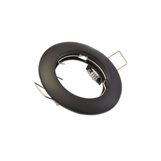 Pevné okrúhle svietidlo MR16/GU10 Black Cast
