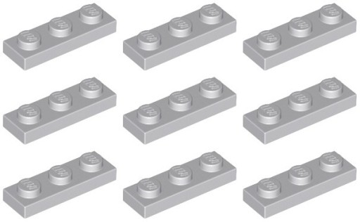 LEGO 3623 TANIER 1x3 svetlosivá NOVINKA (5g) 9 ks.