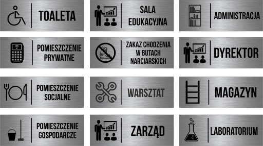 TABUĽKA VÝŤAHU Hliníkový piktogram - strieborná