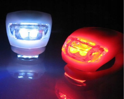 SVETLÁ NA BICYKEL SVETLÁ 2 LED - 2 KS + BATÉRIE