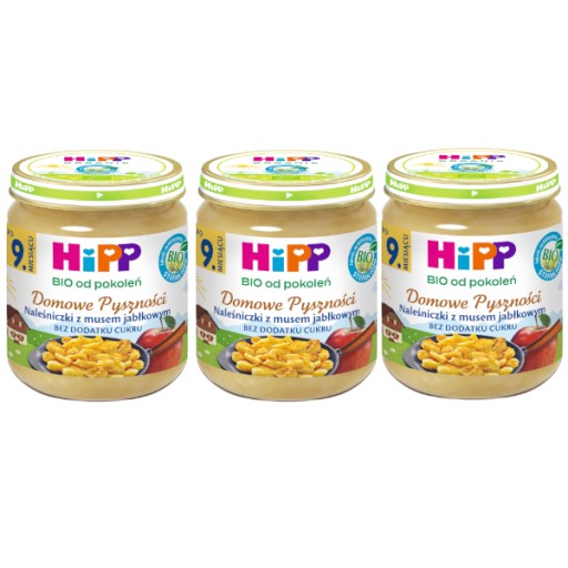 HiPP BIO Domáce pochúťky Palacinka s jablkovou omáčkou. 3 x 200 g