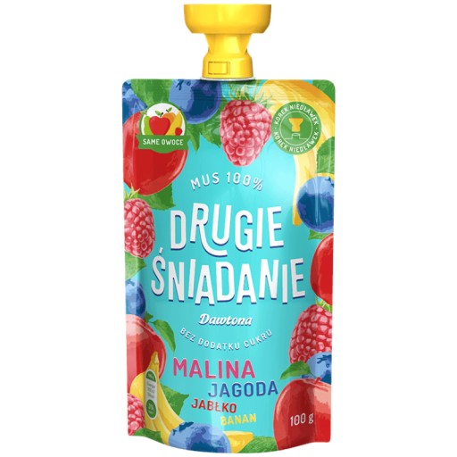 Ovocná pena Malina Čučoriedka Jablko 100 g Dawtona