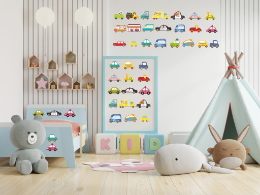 Samolepky na stenu alebo nábytok CARS AUTO 50x75cm AD