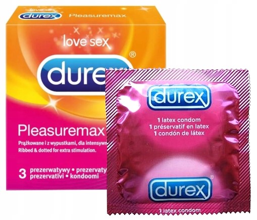 DUREX PLEASUREMAX kondómy 3 ks