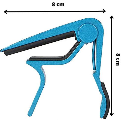 Modrá metalová ukulele gitara Capo PRO