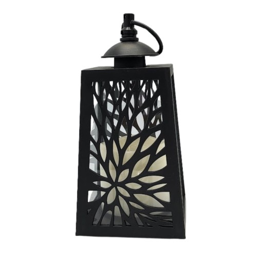 Prelamovaná lampa s LED sviečkou Lucerna so sviečkou s vložkou batérie