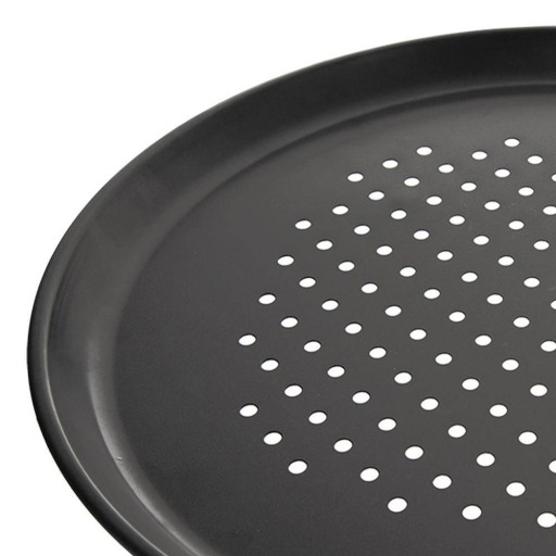 Oceľová forma na pečenie pizze, okrúhly plech, dierovaný plech, 32 cm