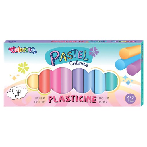Colorino plastelína, jemná, pastelová, 12 farieb