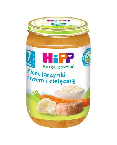 HiPP BIO Mladá zelenina s ryžou a teľacím mäsom po 7 mesiacoch 220 g