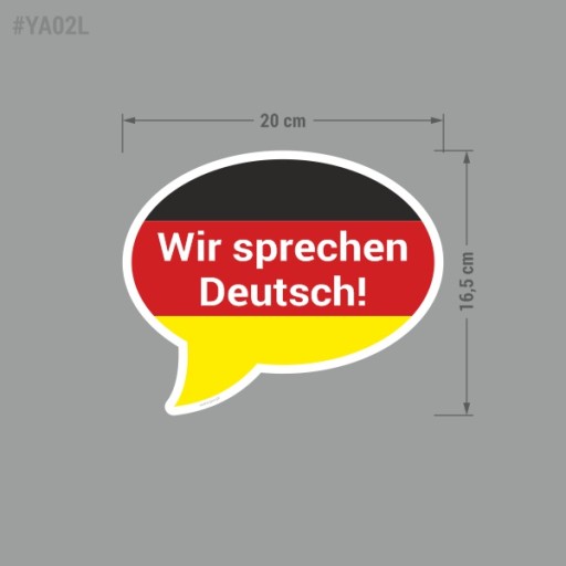 Wir Sprechen Deutsch - nálepka 16,5x20