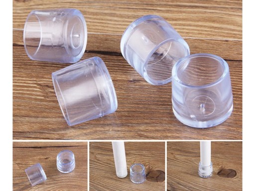 OCHRANNÉ NÁSTROJE NA NÔŽKY NÁBYTKU SILIKÓNOVÉ okrúhle 25 mm, 4 ks