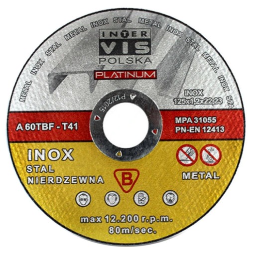 DISKY 125 X1,2 INOX KOVOVÉ REZNÉ KOTOUČE 10 ks