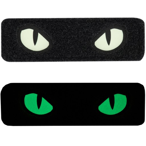 NÁŠPISKA CAT EYES CAT EYES TYP 2 LASEROM REZANÝ VELCRO SVIETEĽNÝ M-TAC ČIERNA