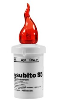 ELEKTRICKÁ SVIEČKA Subito LED WE-1 S5 MIX FARIEB