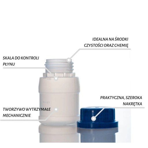 HDPE plastová fľaša 100 ml mlieko + široký uzáver x 2 ks.