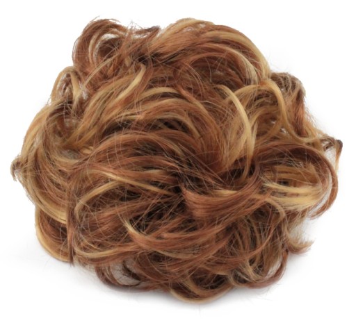 ATTACHED BON s gumičkou VLASY Účes MESSY BUN SVETLOHNEDÁ BALEYAGE