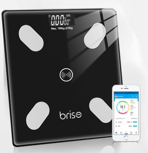 MODERNÁ CHYTRÁ KÚPEĽŇOVÁ VÁHA ANALYTICKÉHO SKLA 25v1 BLUETOOTH BATÉRIE