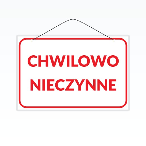 Laminovaný nápis A5 DOČASNE ZATVORENÉ