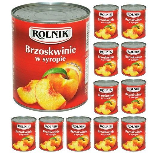 Rolník Broskyňa v sirupe v kúskoch 850 ml