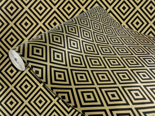 Nábytková dyha GOLD SQUARES PVC fólia, šírka 45cm