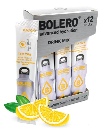 BOLERO Tyčinky ZERO cukor s príchuťou ĽADOVÝ ČAJ 12 ks.