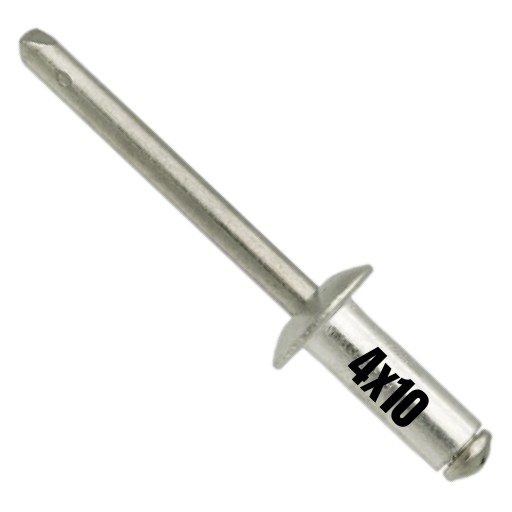 NEREZOVÝ Slepý nit A2/A2 NEREZ 4x10mm - 10 KS