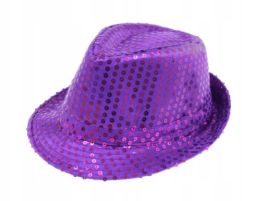 Flitrový klobúk hviezda flitre farby FEDORA