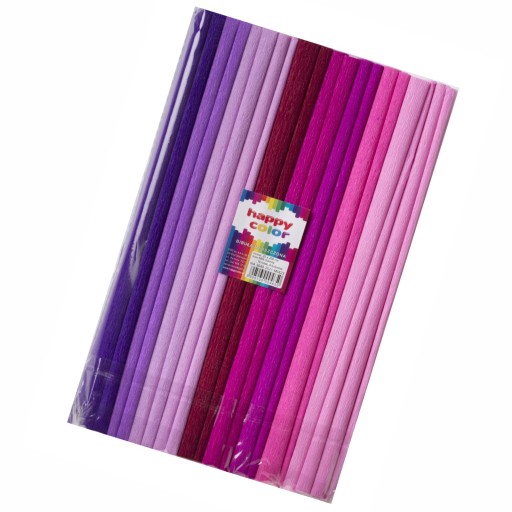 SADA hodvábnych papierov Happy Color CRIPPED, RUŽOVÝ MIX, 10 kusov