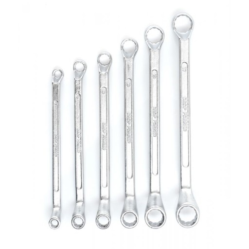 OBOJSTRANNÉ KRÚŽKOVÉ KĽÚČE ZAHNUTÉ 6-17MM Púzdro 6 ELEMENTOV KD10928