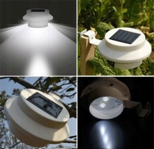 SOLAR lampa pre Gutter, Plot 3 x JASNÁ LED GRUNDIG