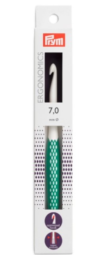 Háčik Prym Ergonomics 7 mm x 17 cm zelený