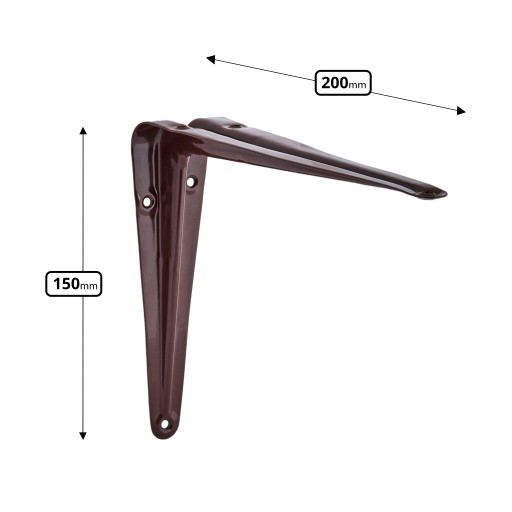 UHLOVÝ STAVEBNÝ PODPORNÝ KONEKTOR 200x150 BRONZ