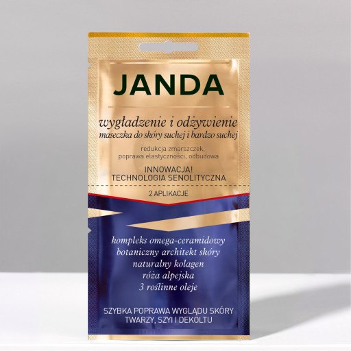 JANDA Maska Vyhladenie a výživa pre suchú pokožku