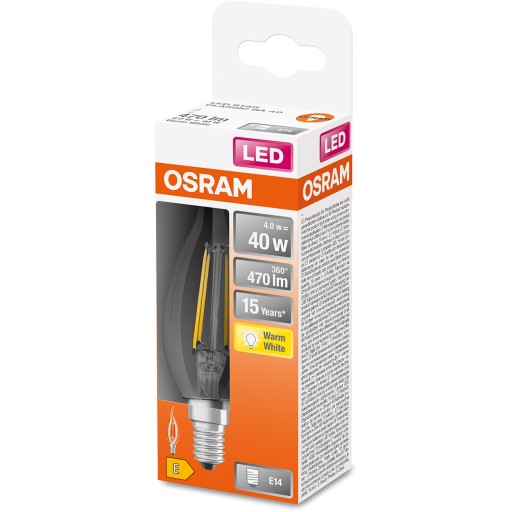 LED žiarovka FLAME E14 4W 40W 2700K Filament OSRAM