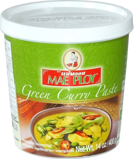 Thajská zelená kari pasta 400g Mae Ploy zelená