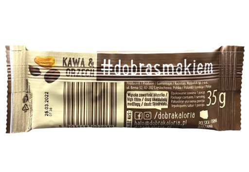 Dobrá kalorická tyčinka Coffee & Orech 35g