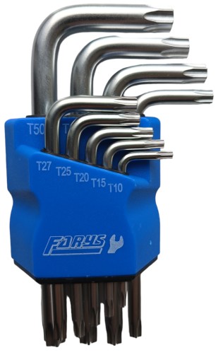 Sada kľúčov Torx T10-T50 Typ L 9ks CrV FR1813