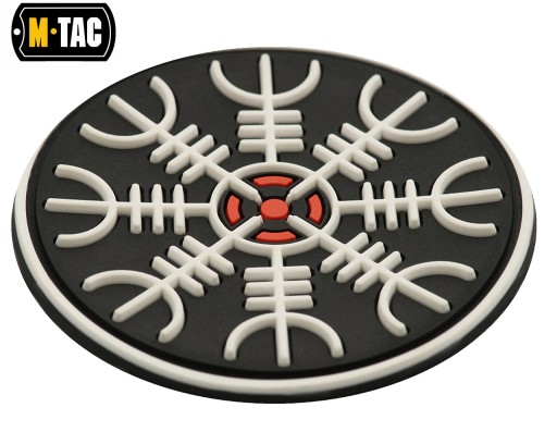 3D náplasťová prilba Terror Aegishjalmur M-Tac Emblém PVC na suchý zips čierna/biela