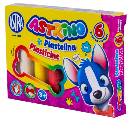Astrino plastelína, 6 farieb ASTRA