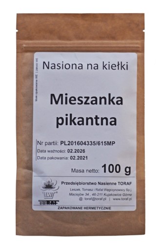 PIKANTNÁ ZMESI NAKLIČOVANÝCH SEMIEN 100g TORAF