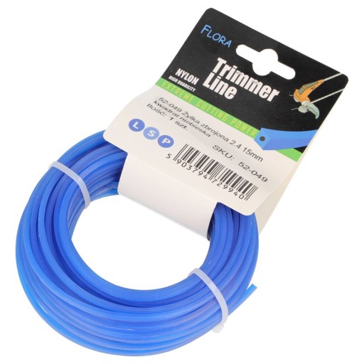 Strihacia linka na kosu, hranatá, 2,4 mm, 15 m, VYSTUŽENÁ