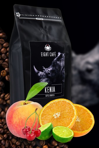 Čerstvo pražené kávové zrná 100% Arabica Kenia 50G pre kávovar na espresso