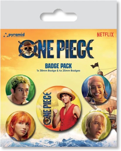 Špendlík na oblečenie One Piece The Straw Hats Sada 5 špendlíkov, 2,5 cm