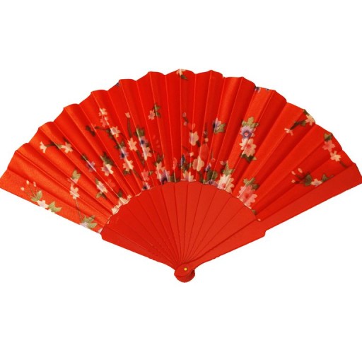 FLAMENCO FAN ČÍNSKE JAPONSKÉ LETNÉ ČERVENÉ