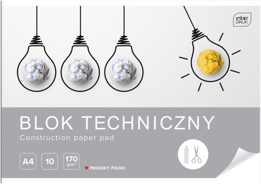 Technická škola blok A4 10k biely x4 kusy
